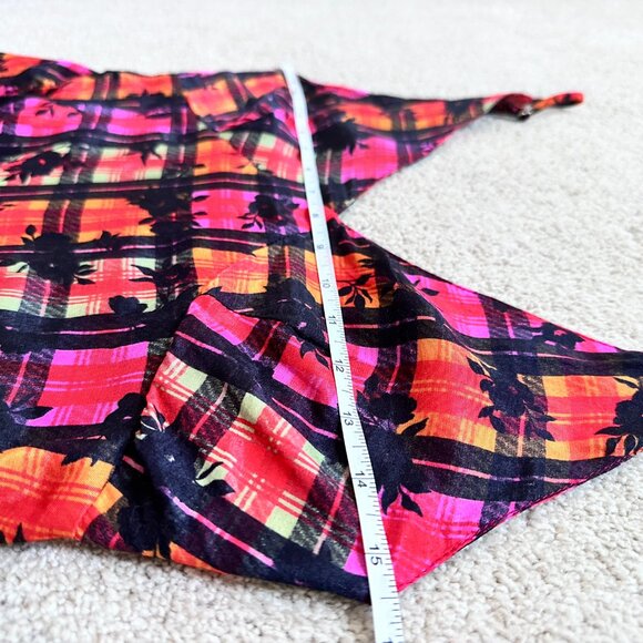 Free People Jerra Slip Dress – Pink Plaid & Floral Mini – Size XS - Picture 9 of 9